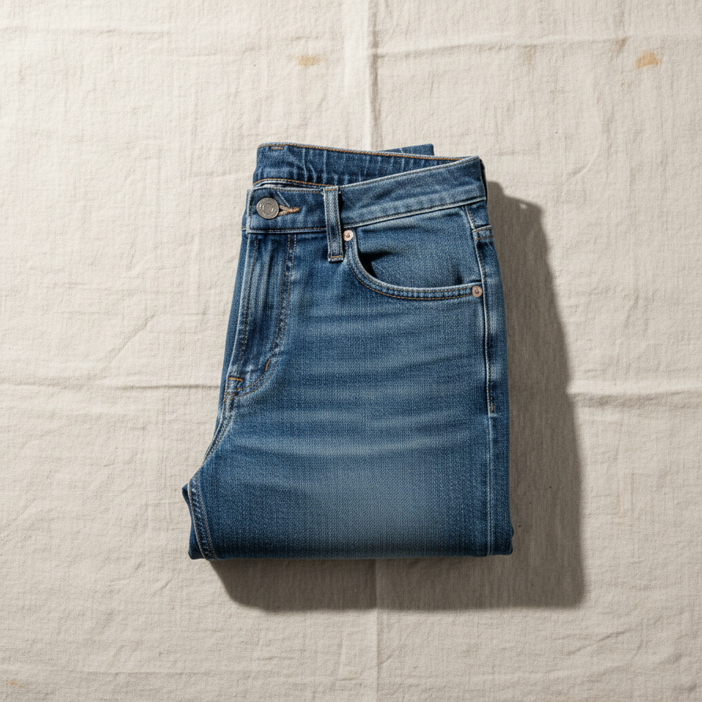 Jean bleu coupe droite T 38