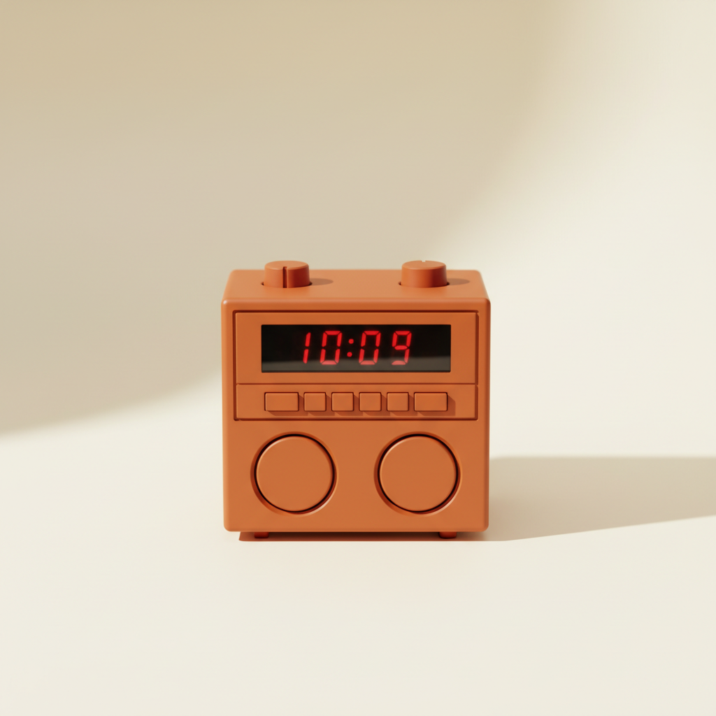 Radio-réveil vintage années 80