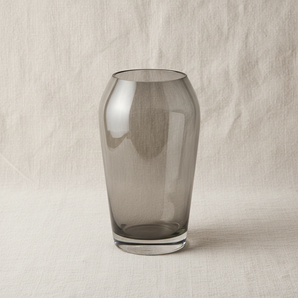 VASE VERRE FUMÉ